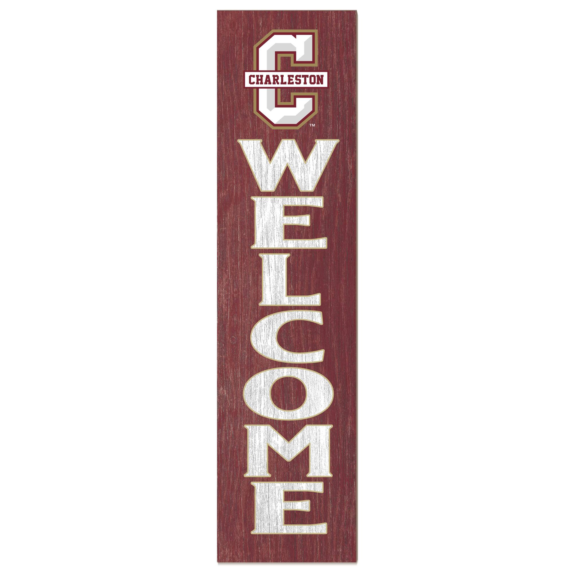 Charleston Cougars 12'' x 48'' Welcome Outdoor Leaner