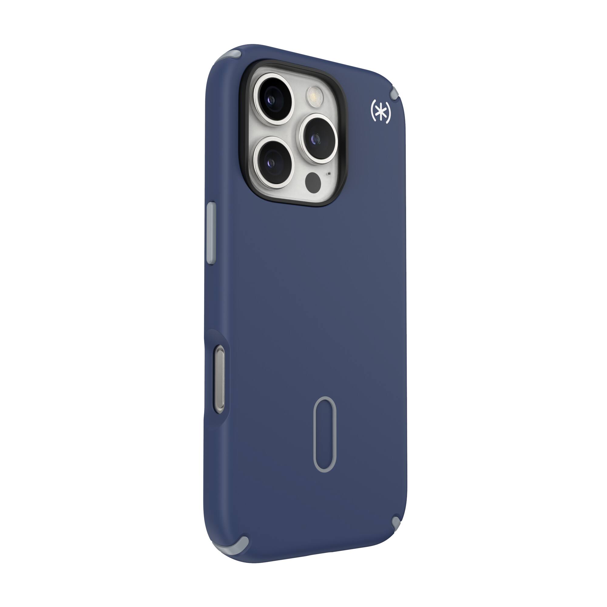 Left. Speck - Presidio2 Pro ClickLock Case with MagSafe for Apple iPhone 16 Pro - Costal Blue.