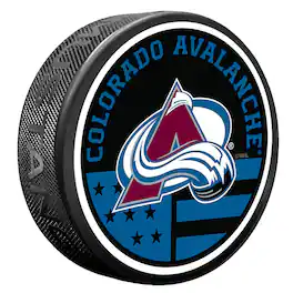 Mustang Drinkware - Colorado Avalanche American Flag Pat Puck - Multicolor