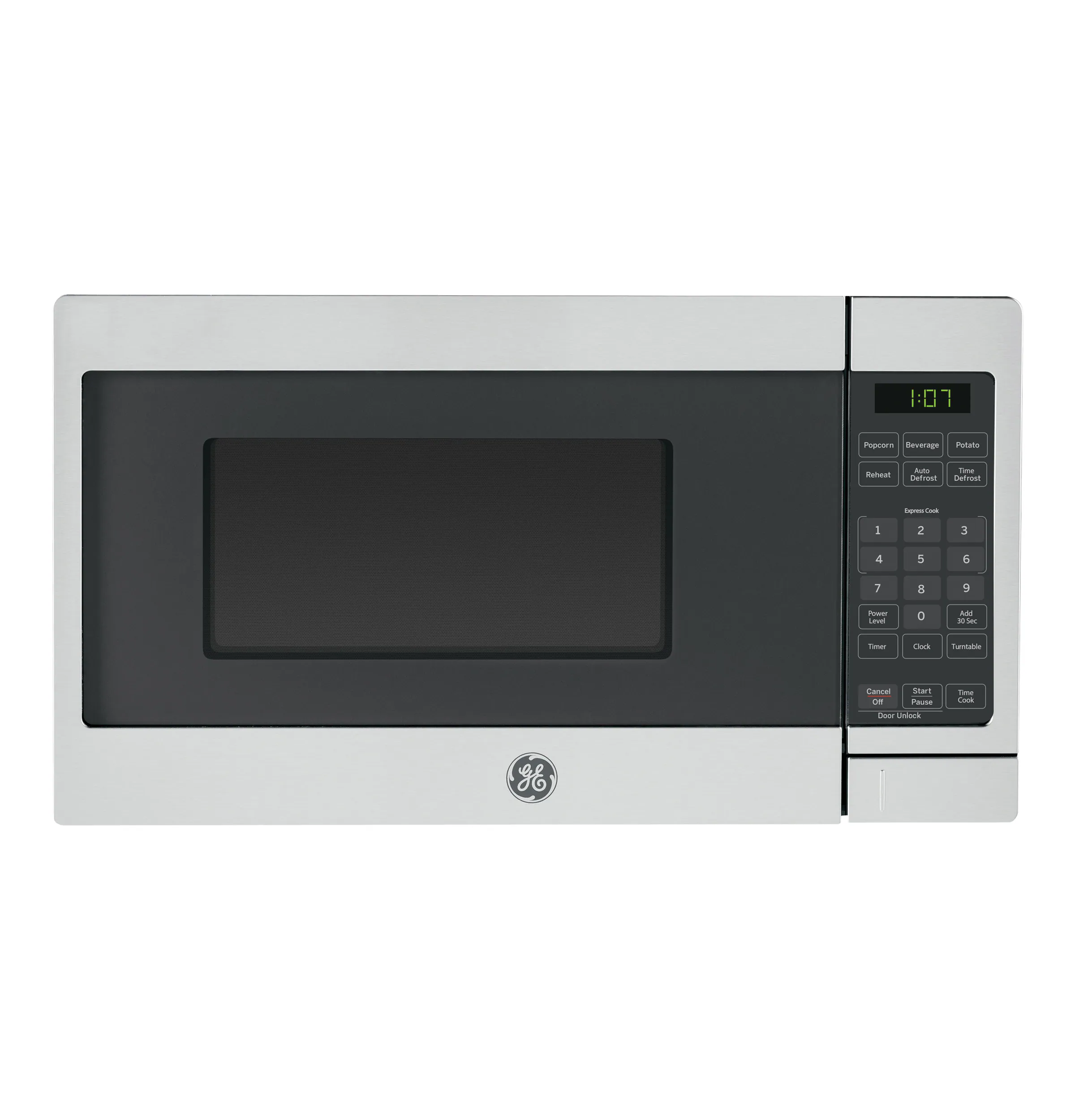 GE - 0.7 Cu. Ft. Countertop Microwave with Convenience Cooking Controls - Stainless Steel