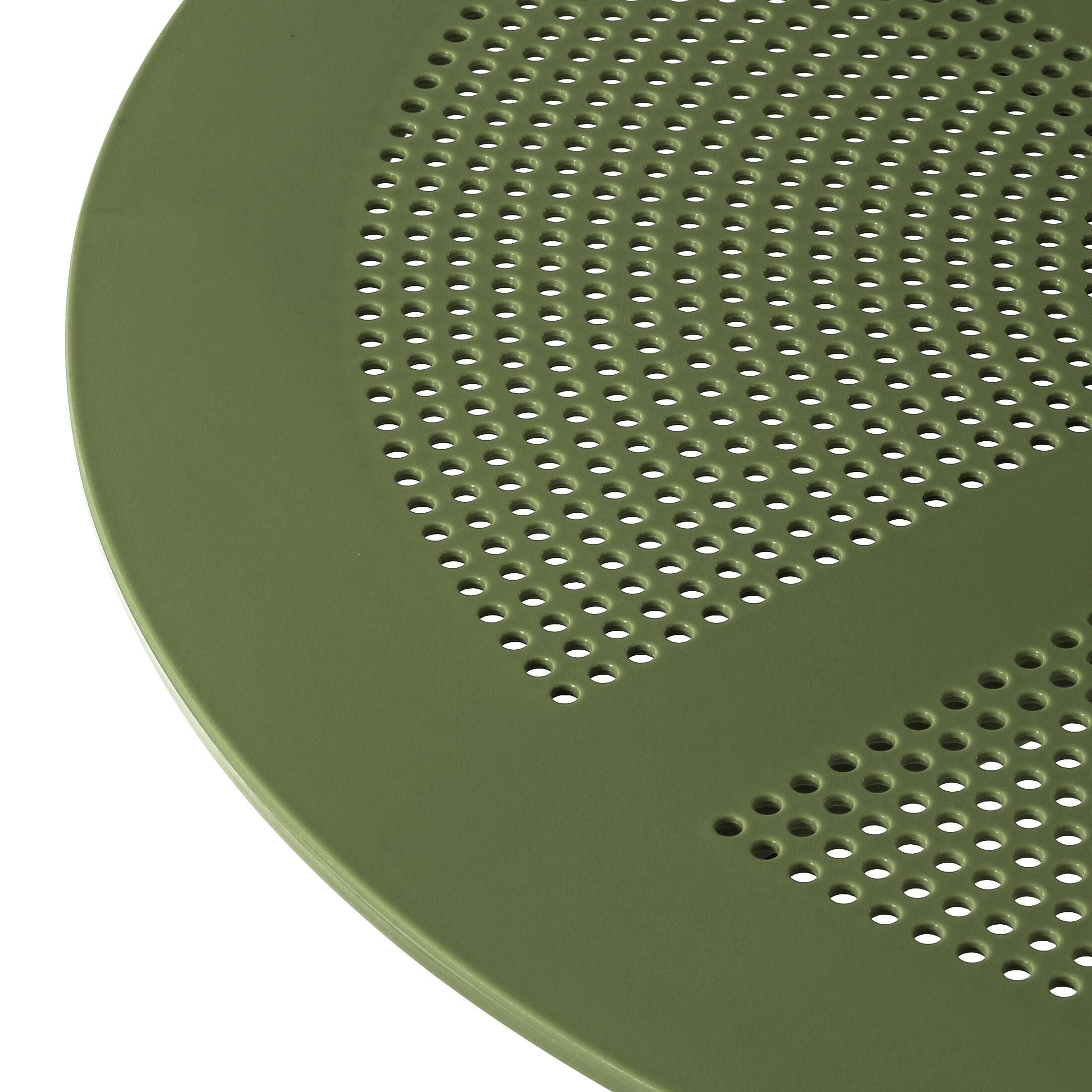 Alt View 3. WestinTrends - WestinTrends Playa 31.5" Round Plastic Outdoor Patio Dining Table for 4 - Olive Green.