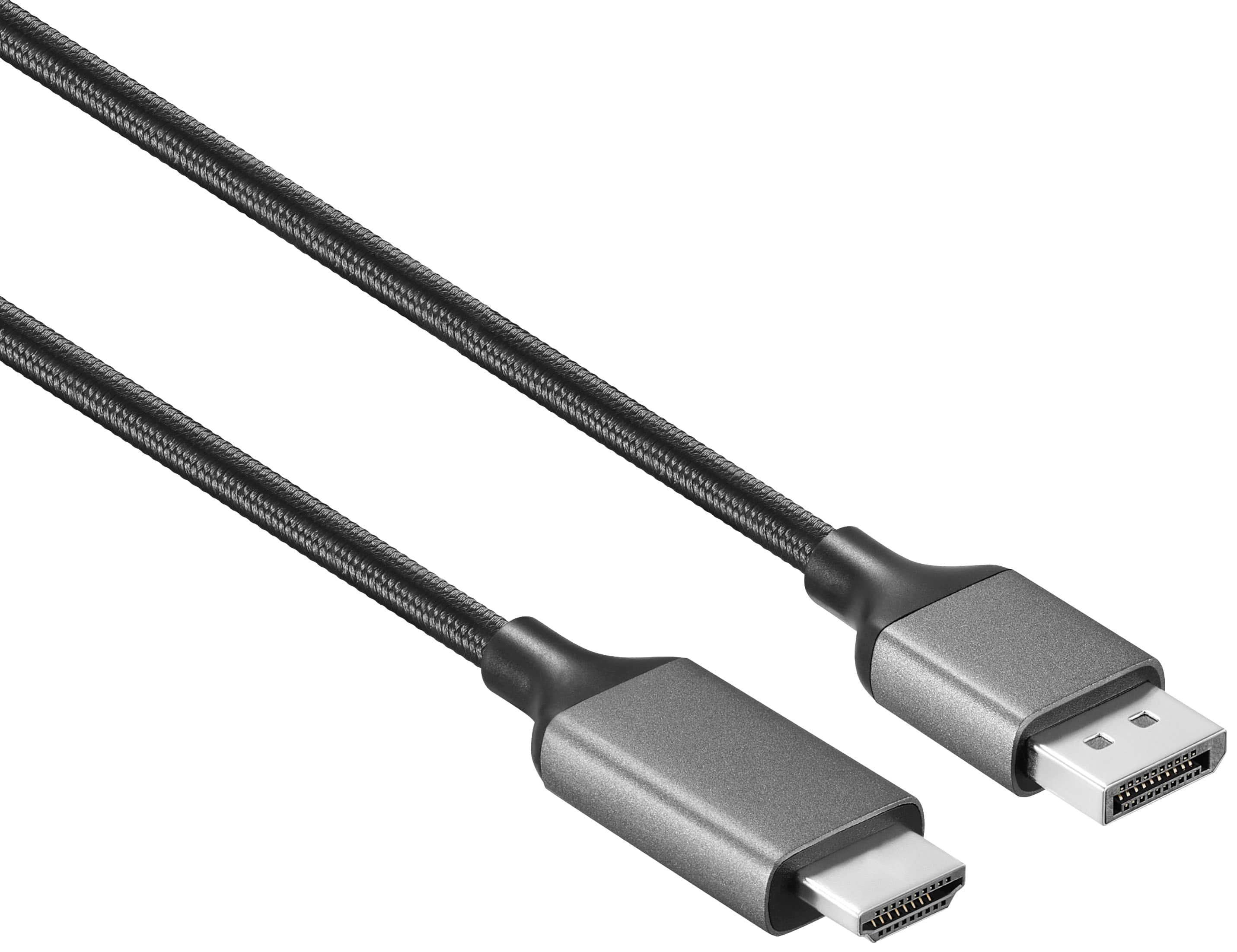 Alt View 12. Insignia™ - 6 ft. DisplayPort to HDMI Cable - Black.