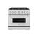 Front. ZLINE - ZLINE 36 in. Classic Dual Fuel Satin Steel Range w/ 6 Brass Burners & Convection Oven (CDRS-BR-36) - Stainless Steel.