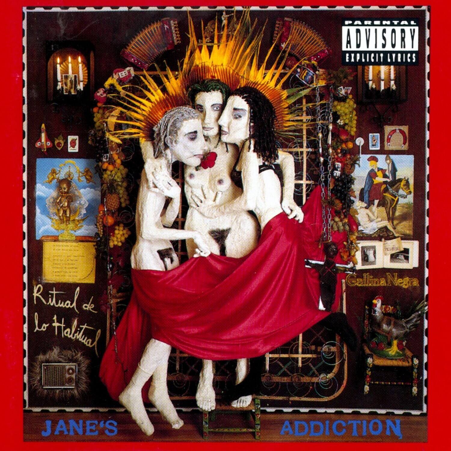 TEESTIT PARENTAL ADVISORY EXPLICIT LYRICS PEMTIA Ritual de lo Habitual JANE'S Gallina Negra Coenar ADDICTION

Corrected:
PARENTAL ADVISORY EXPLICIT LYRICS
Ritual de lo Habitual
JANE'S ADDICTION
Gallina Negra