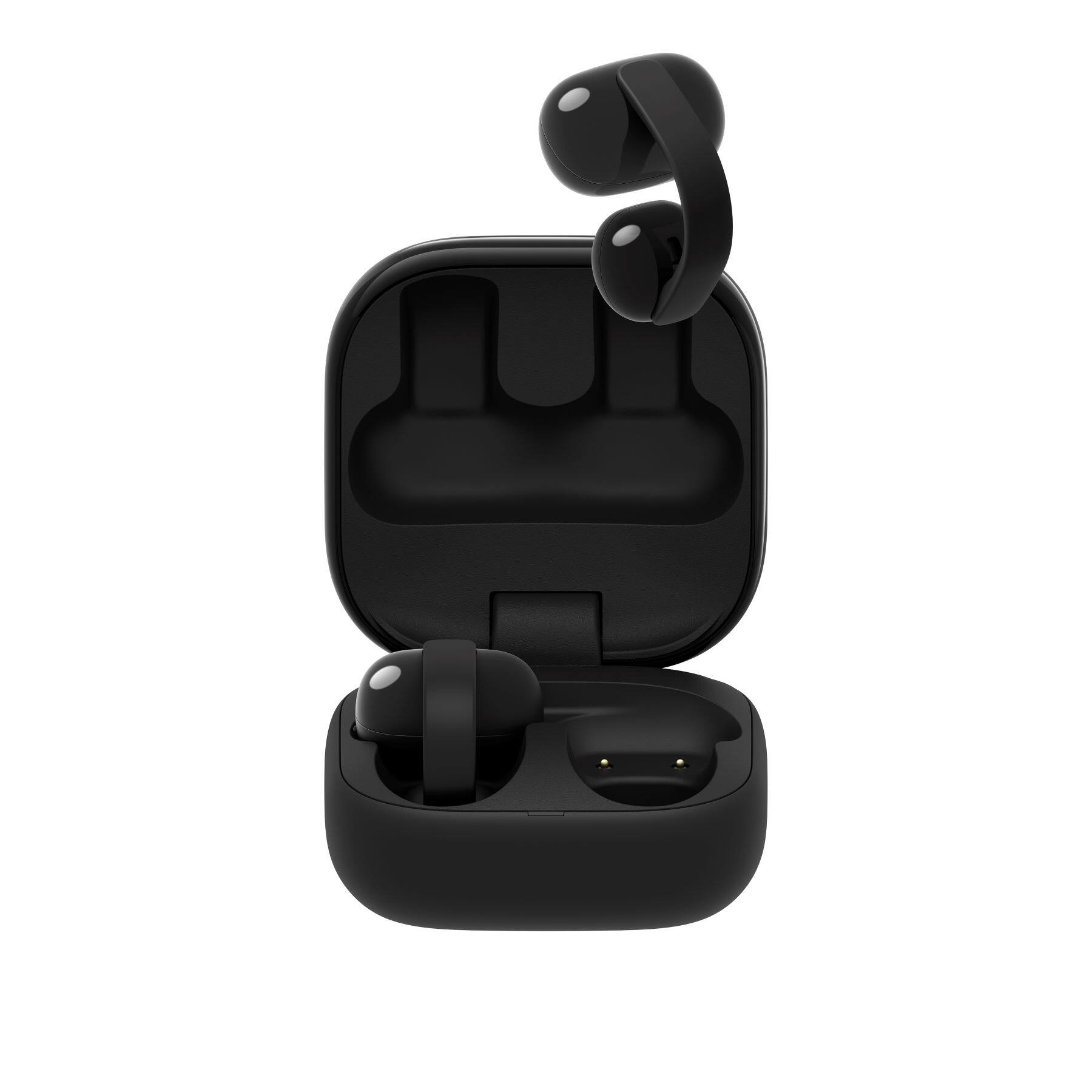 Alt View 1. Sony - LinkBuds Clip Truly Wireless Open Earbuds - Black.