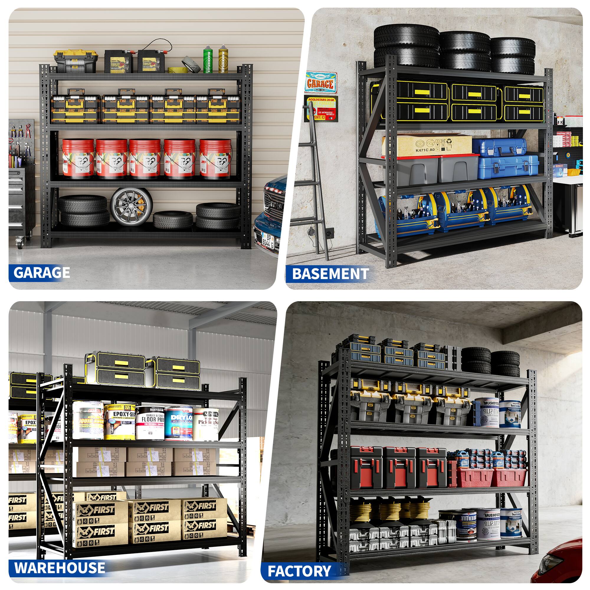 - GARAGE
- BASEMENT
- WAREHOUSE
- FACTORY
