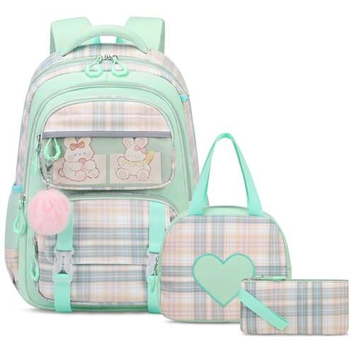 Pacoar Cade School Backpack For With Lunch Box Cute Bookbag Teens ...