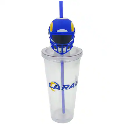 Front. Pegasus - Los Angeles Rams Mascot Lid 24oz. Sipper Cup - Multicolor.
