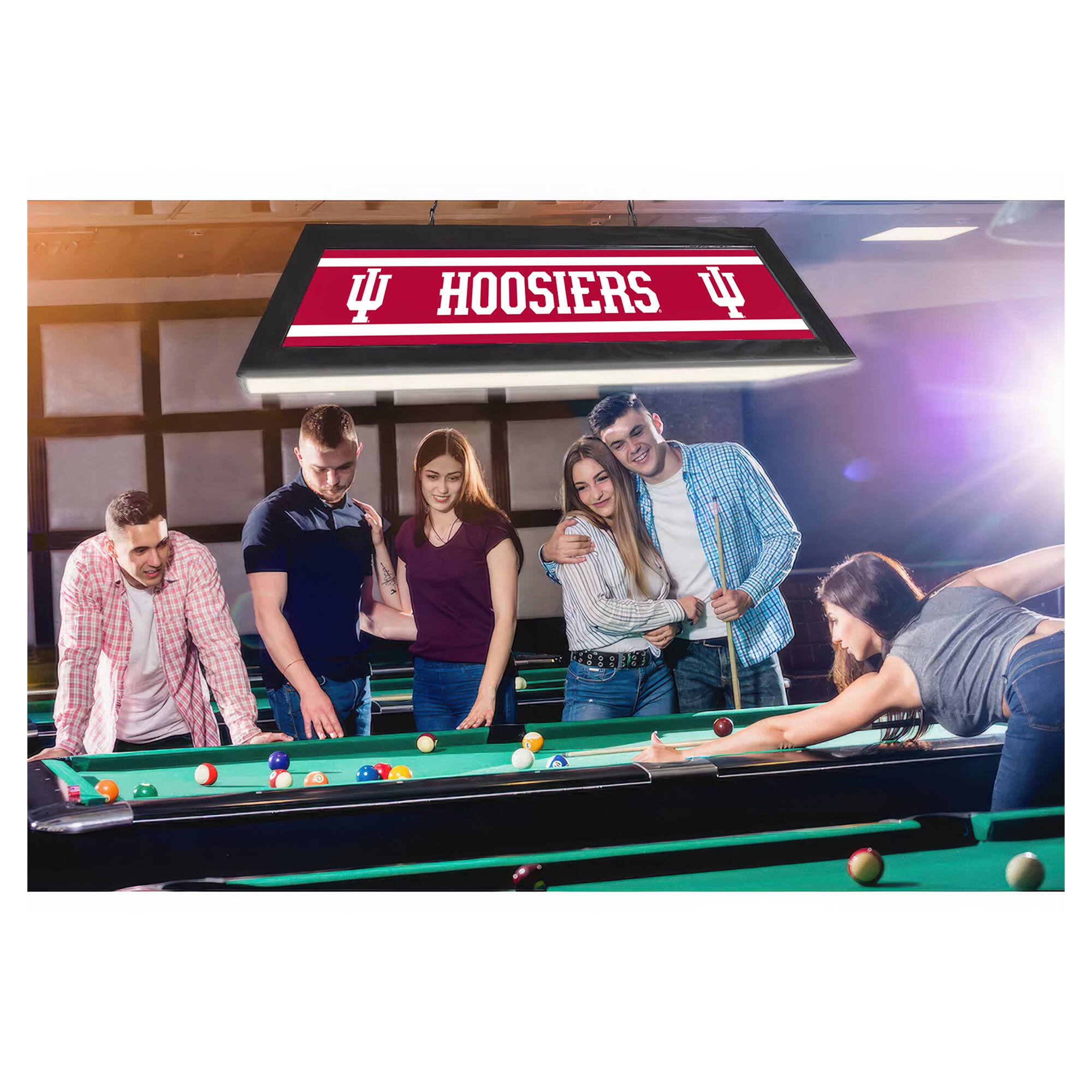 Alt View 2. Imperial - Indiana Hoosiers 42" Billiard Lamp - Red.