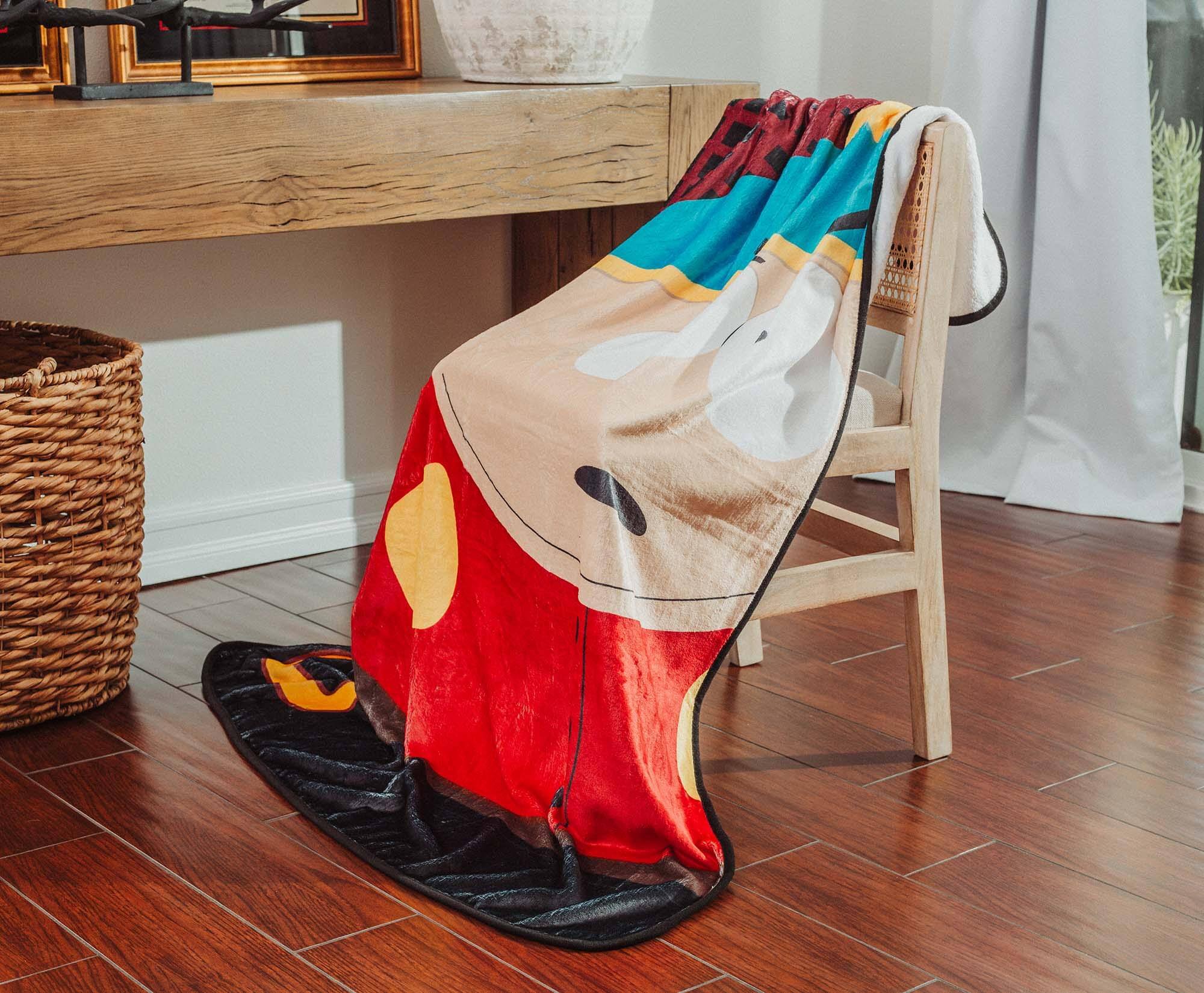 Alt View 2. Surreal Entertainment - South Park Eric Cartman Fleece Throw Blanket | 45 x 60 Inches - Red.