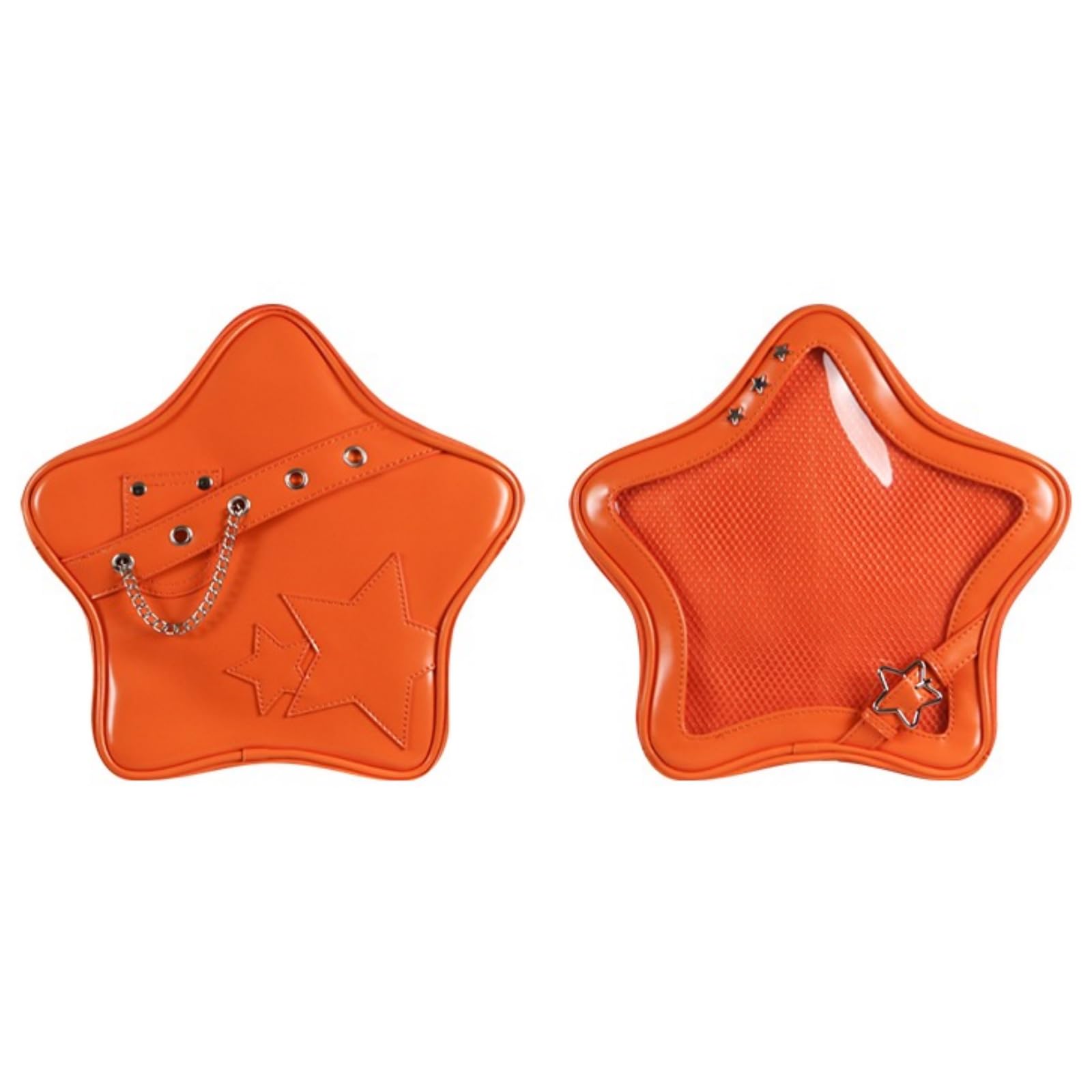 Cozy Serene - Ita Bag Backpack Star Pins Display Crossbody With Insert Y2k Aesthetic Cute Handbag For Anime Comic Con (yellow) - Orange