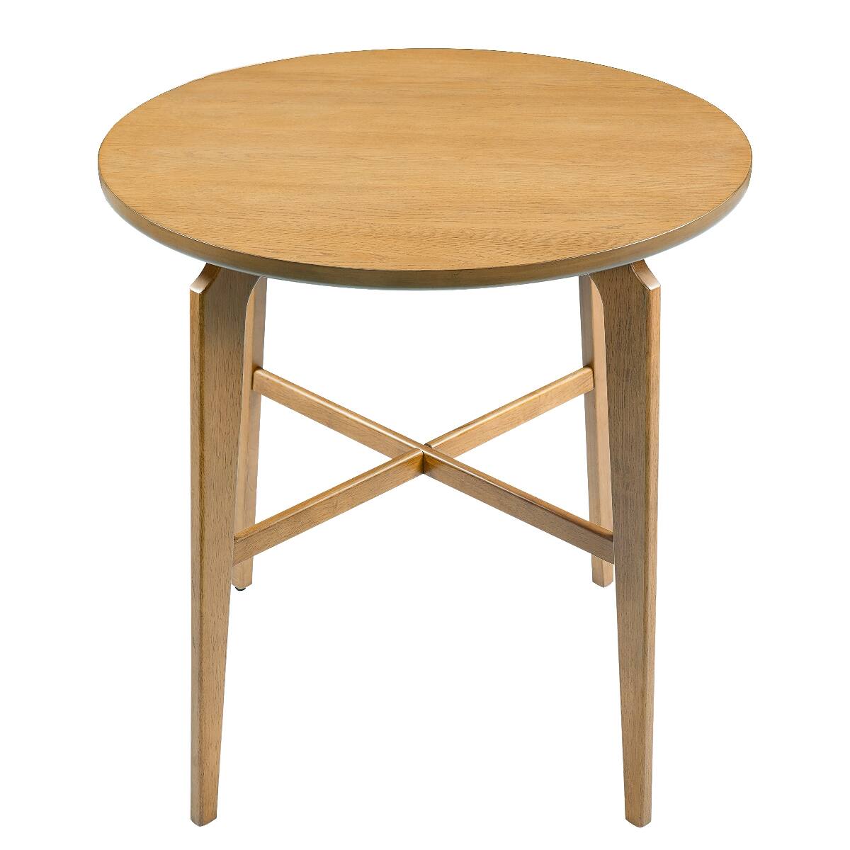 Alt View 2. Loheer - Loheer Round Bar Table Natural Wood Finish 36 Inch Bar Height for Kitchen or Home Bar - Natural.