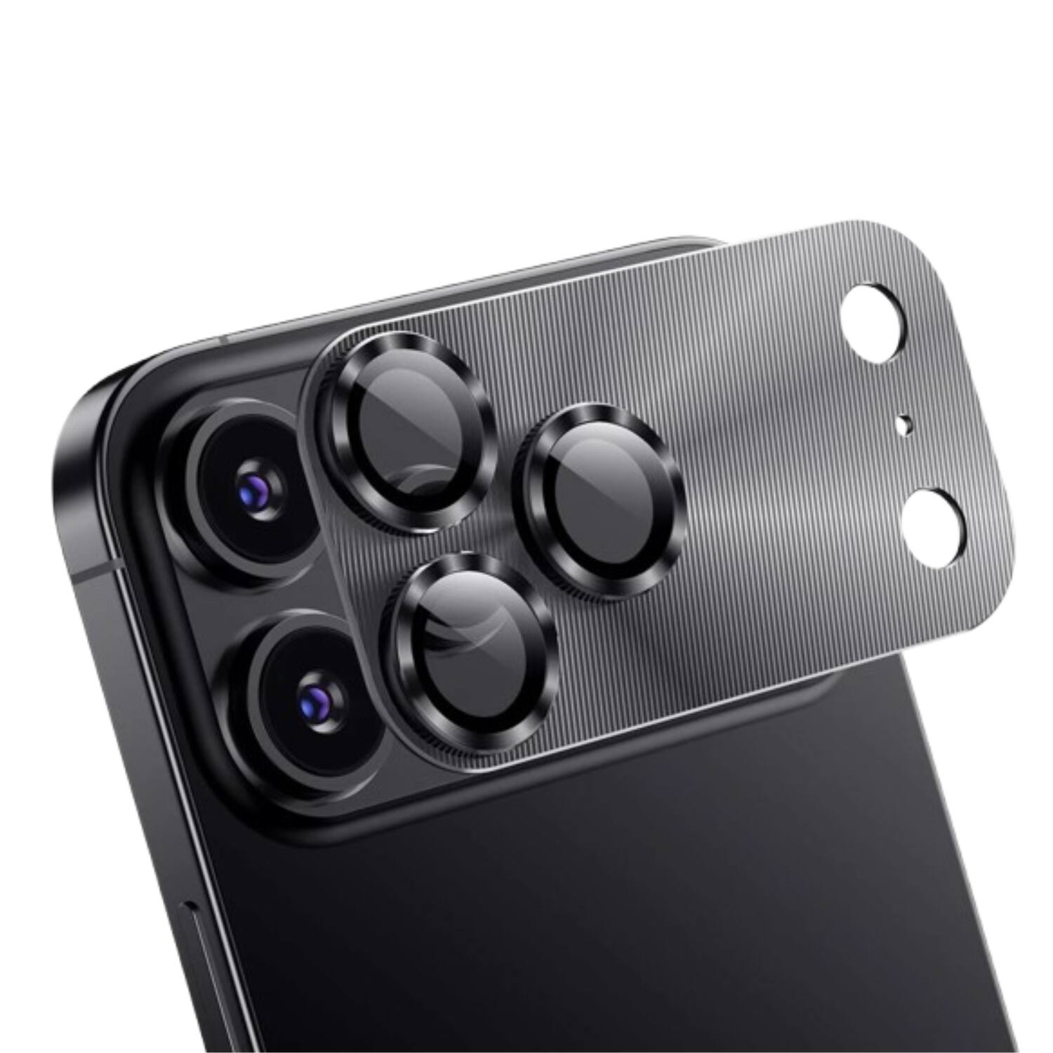 Front. Stock Preferred - Camera Lens Protector For iPhone 17 Pro Max - Grey - Grey.