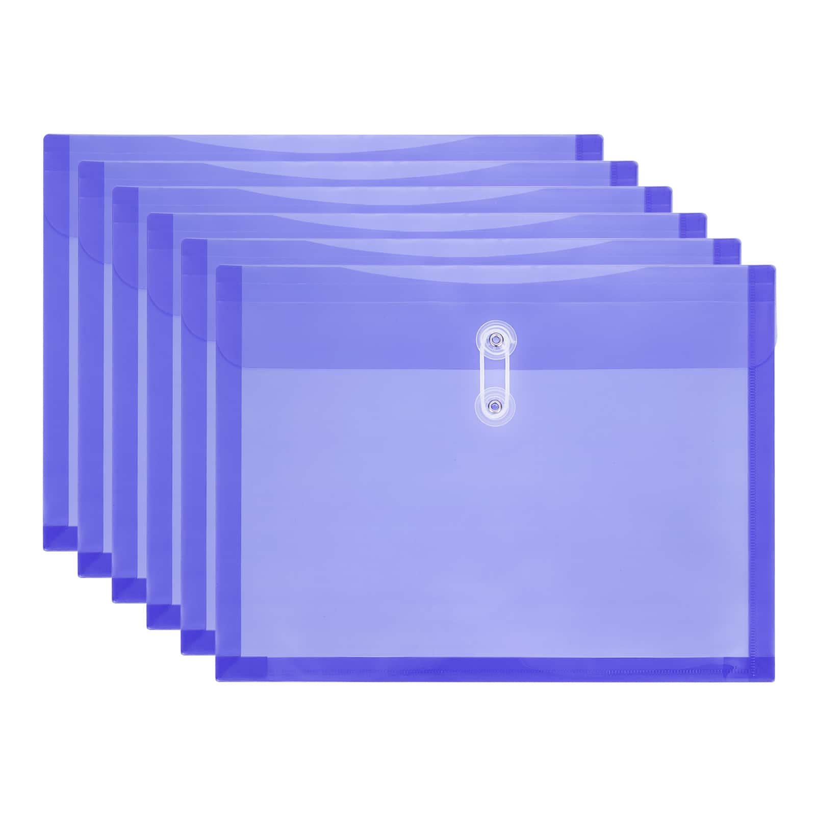 Unique Bargains - 6pcs Plastic Envelopes with Button String Tie Closure, A4 Size File Document Folders for Home Work Office Organization - Purple price history on PriceWatchPro