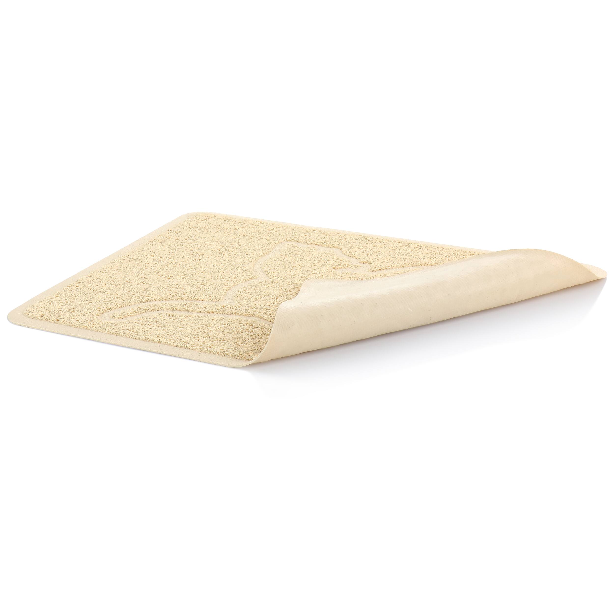 Alt View 1. Gibson - Gibson Everyday Pet Elements 18.5 x 13.78 Inch Cat Silhouette Placemat in Tan - Tan.