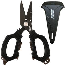 Beyond Braid - OmniPro 6.5” Multi-Function Fishing Scissors, Titanium Blades, Cuts Braided, Monofilament, Fluorocarbon & Wire