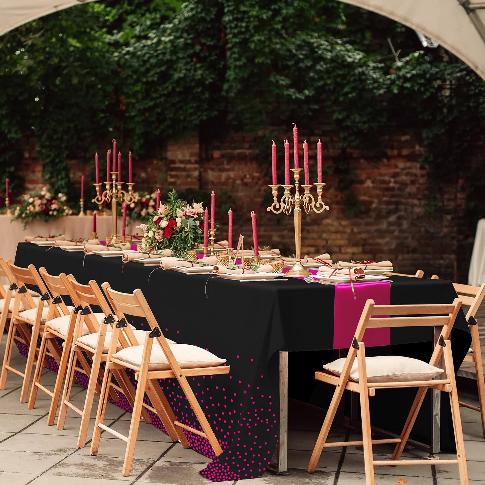 Alt View 7. Dapper Styles - Hot Tablecloth Party Decorations Plastic Table Cloth Printed Runner Disposable Rectangle Cover For Birthday... - Blue Silver-108" x 54" (Rectangular).