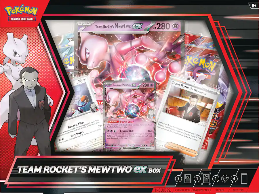 Pokémon Trading Card Game: Team Rocket's Mewtwo ex Box 10-10167-102 ...