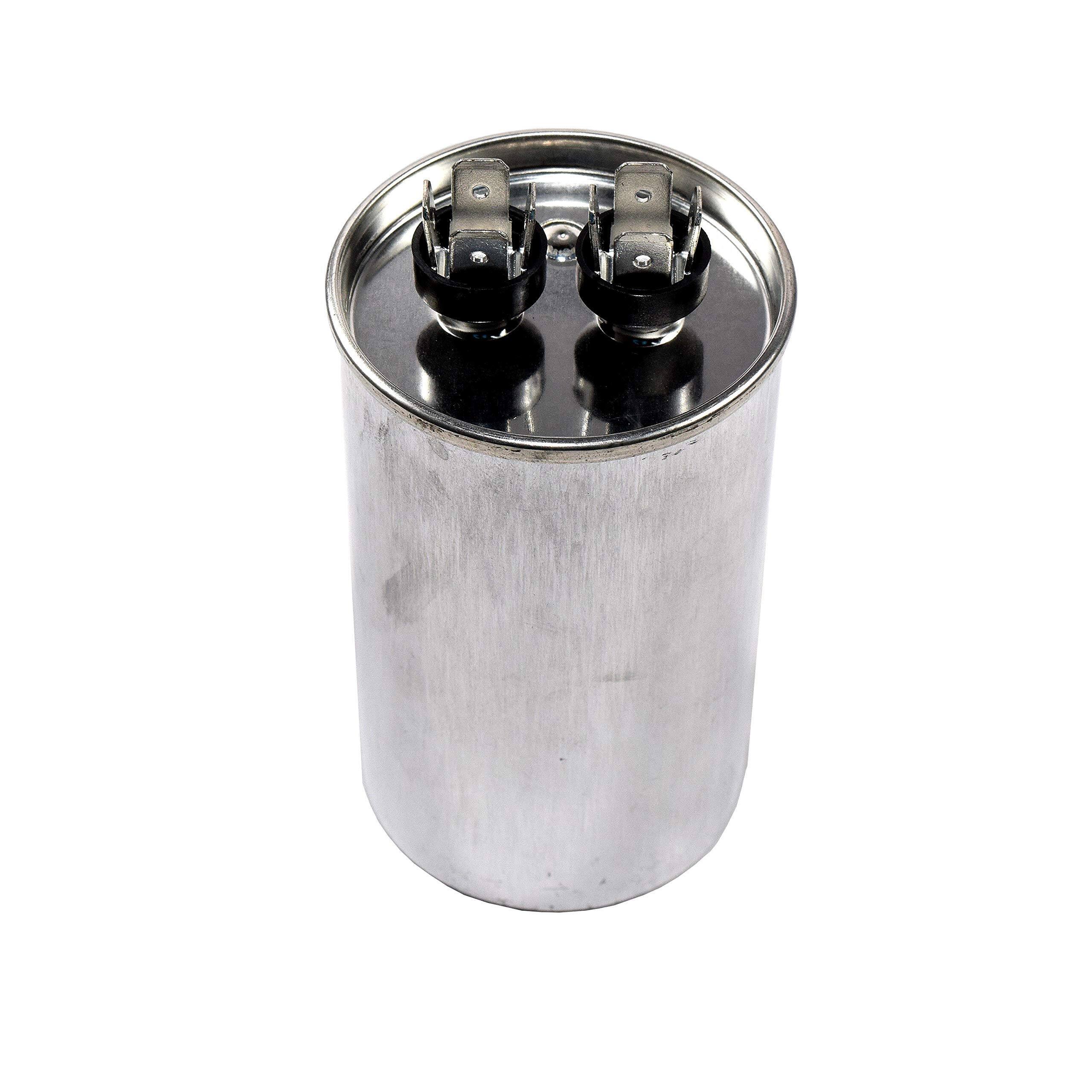 Angle. HQRP - 30 uF 370 V AC Motor Run Capacitor CBB65 Round, HVAC Blower Compressor Pump Replacement.