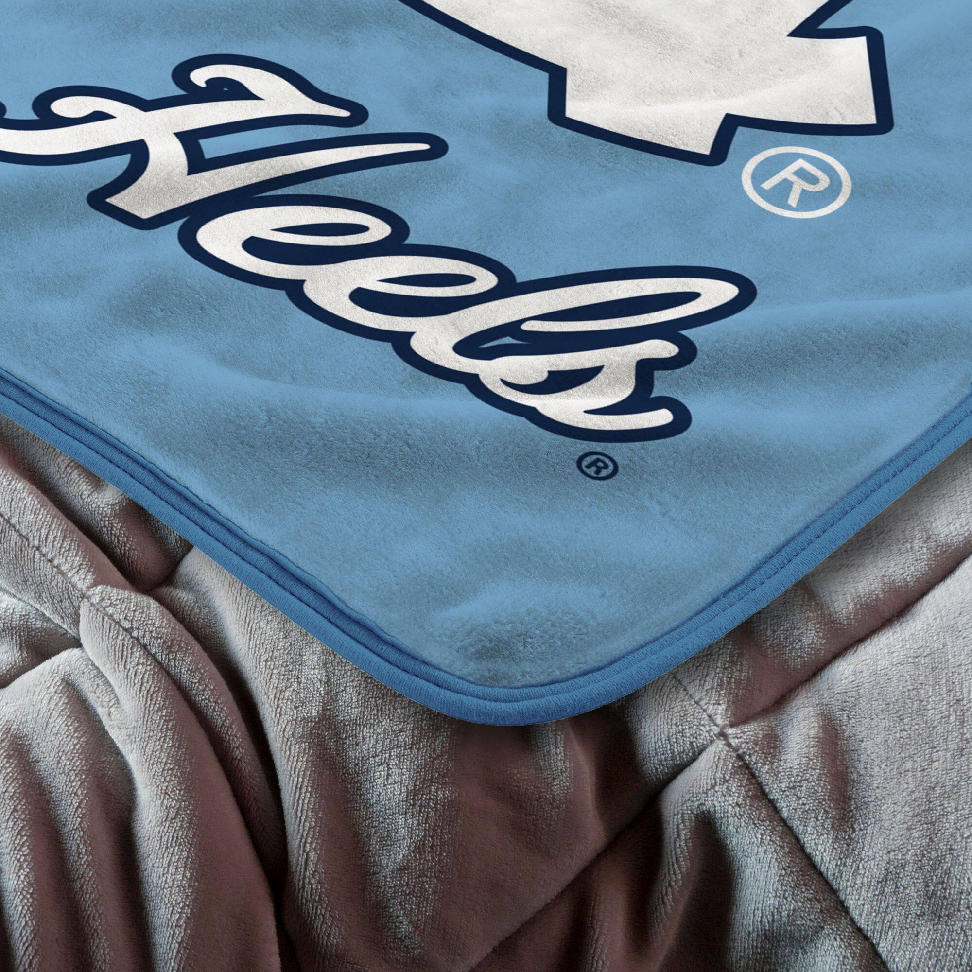Back. Sweet Home Collection - NCAA North Carolina Tar Heels 46" x 60" Raschel Throw Blanket - Blue.