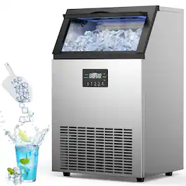 Mirfee - A Commercial Under-Counter ice Maker With a 150 lb./24h Production Capacity, built in Stainless Steel - 150LBS/24H