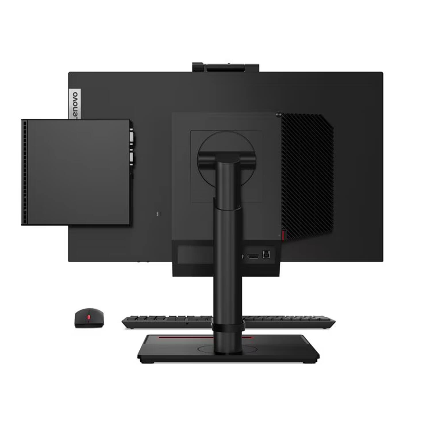 Alt View 10. Lenovo - Lenovo ThinkCentre M75q Mini Desktop (Ryzen 7 PRO 8700GE, 64GB, 4TB SSD, WiFi 6, Win 11 Pro) w/USB Hub - Black.