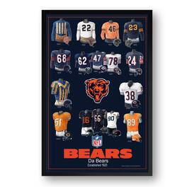 Sporticulture - Chicago Bears 14" x 20" Uniform Heritage Framed Art Print - Multicolor