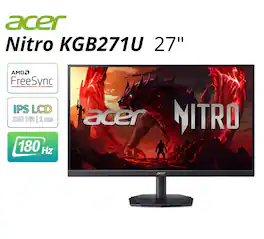Acer - Refurbished Excellent - Nitro KGB271U 27" LCD Gaming Monitor 180Hz 2560x1440 QHD - Black