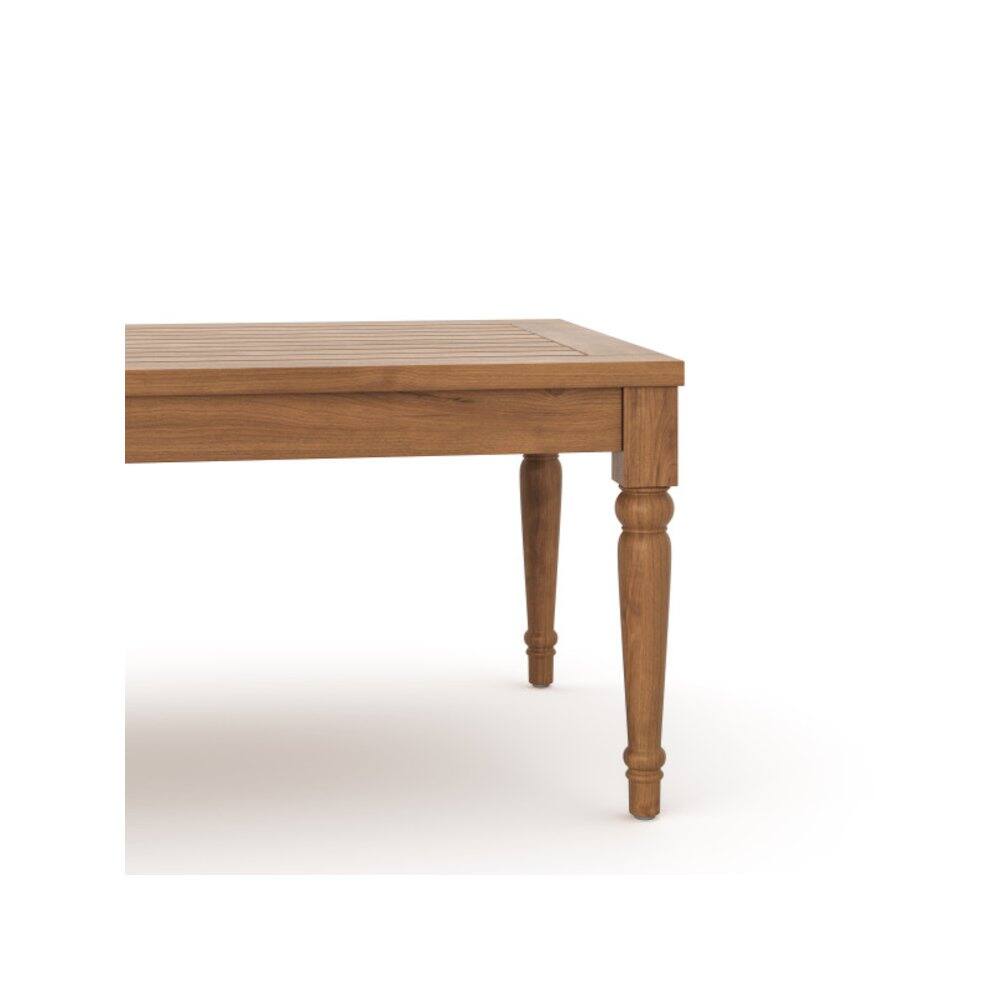 Alt View 2. New Classic Furniture - Savannah 47" Wood Patio Coffee Table in Natural - Brown.