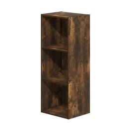 FurniFact - Wooden bookcase with open shelf design for versatile storage - Amber Pine