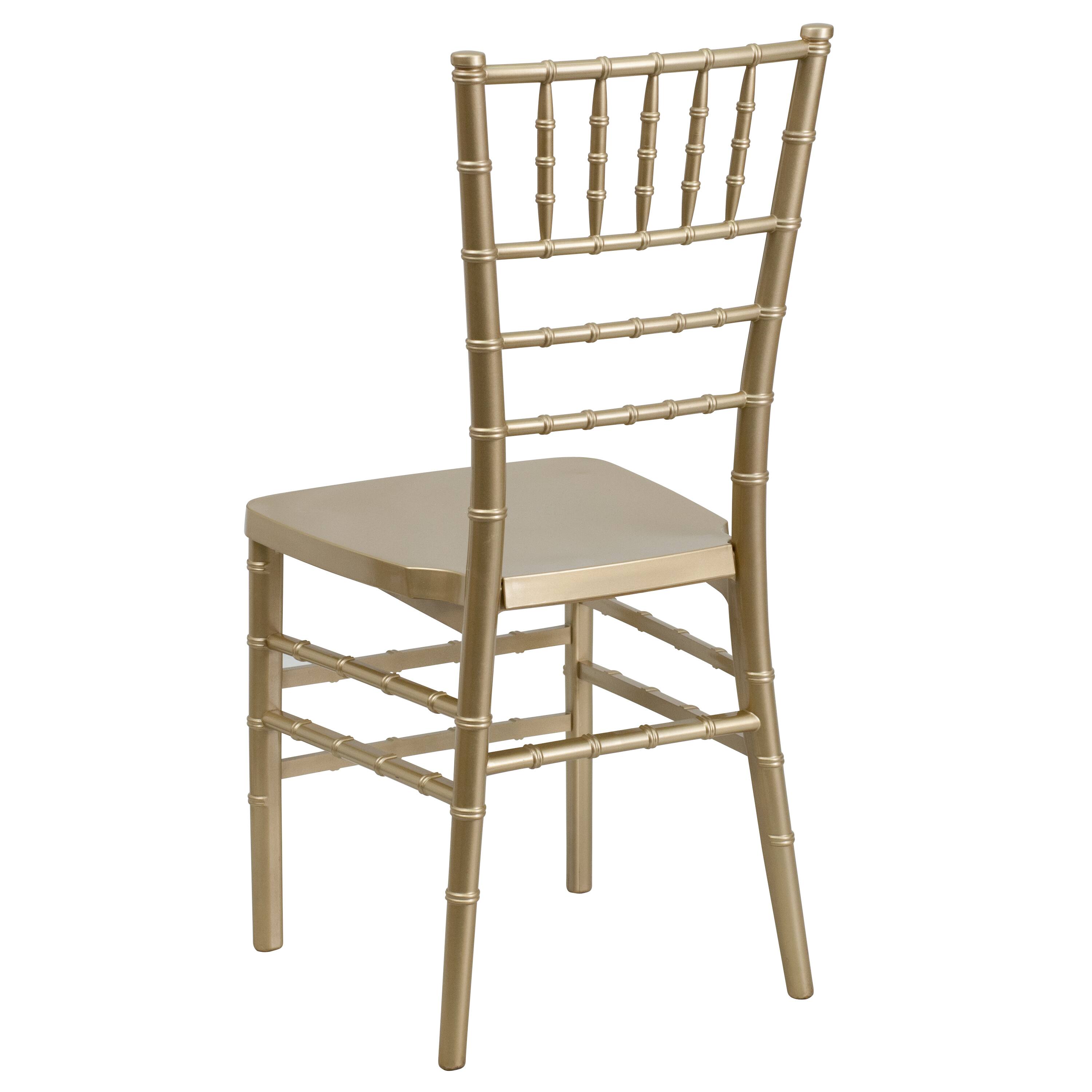 Alt View 5. Emma + Oliver - Wedding & Event Resin Stacking Chiavari Dining Chair - Gold.