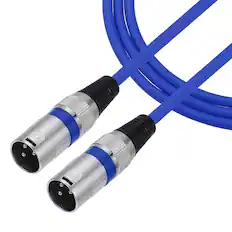 Front. Unique Bargains - 3-Pin XLR Male to Male Microphone Cable with XLR Audio Professional Adapter for Stage Studio PA Systems - Blue.