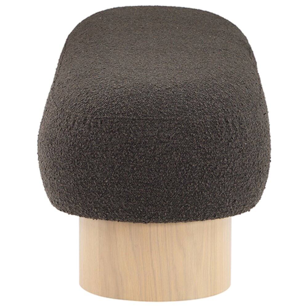 Alt View 4. Meridian Furniture - Robertson Brown Boucle Fabric Bench - Brown.