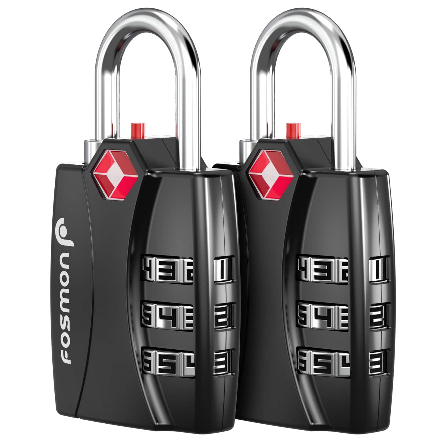 Fosmon - 2 Pack TSA Locks for Luggage, Padlock Combination Lock Easy to Set TSA Luggage Locks TSA Approved - Black price history on PriceWatchPro