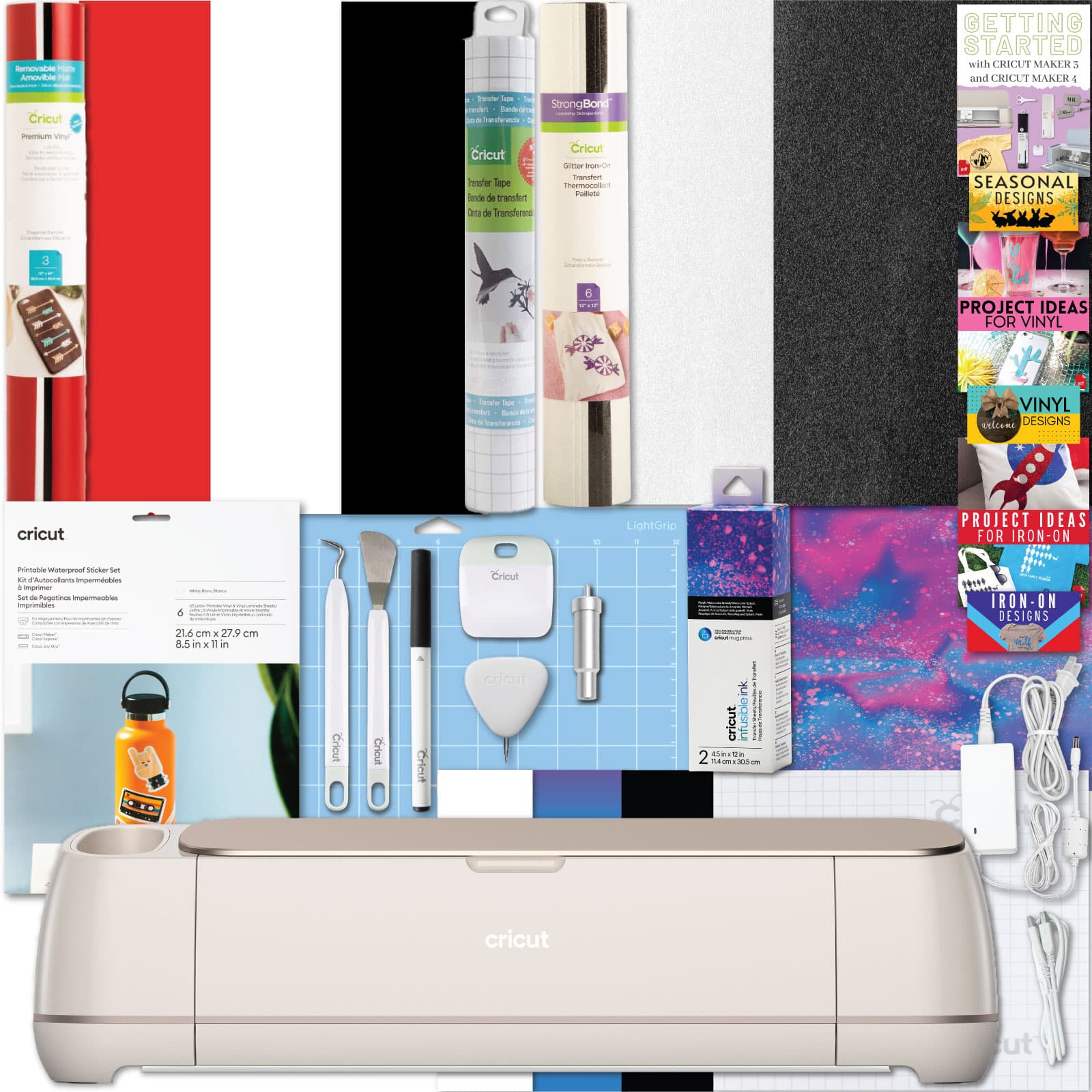 Cricut - Maker 4 Craft Cutting Machine with Ultimate Sticker Making Bundle