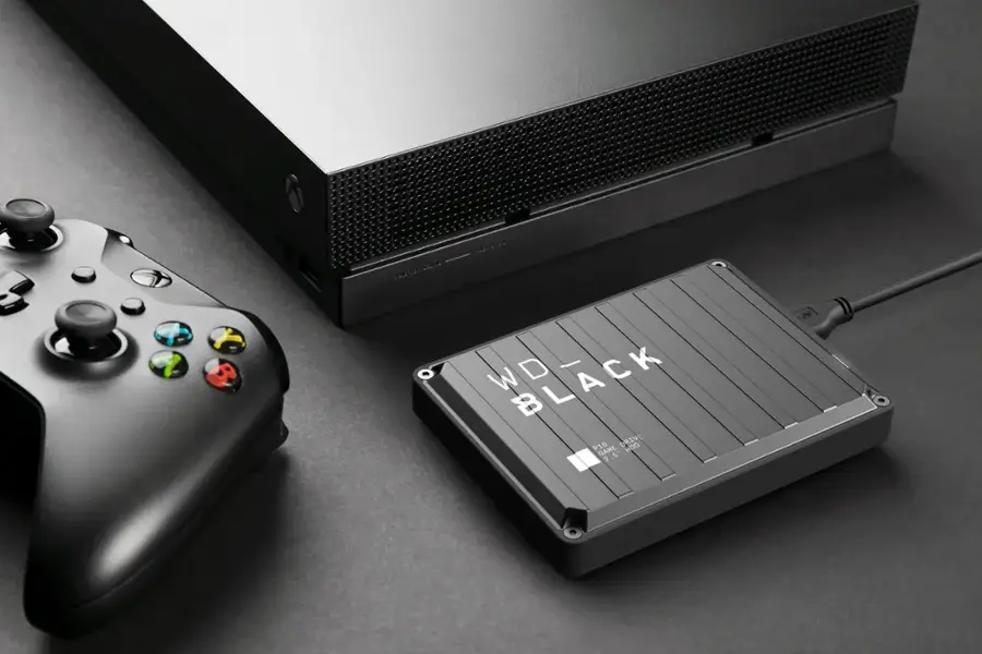 Alt View 16. WD - BLACK P10 2TB External USB 3.2 Gen 1 Portable Hard Drive - Black.
