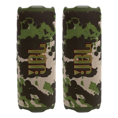 JBL Flip 7 Waterproof Portable Speaker Bundle Pair Camouflage JBL Flip 7 Waterproof Portable Speaker Bundle Pair Camouflage