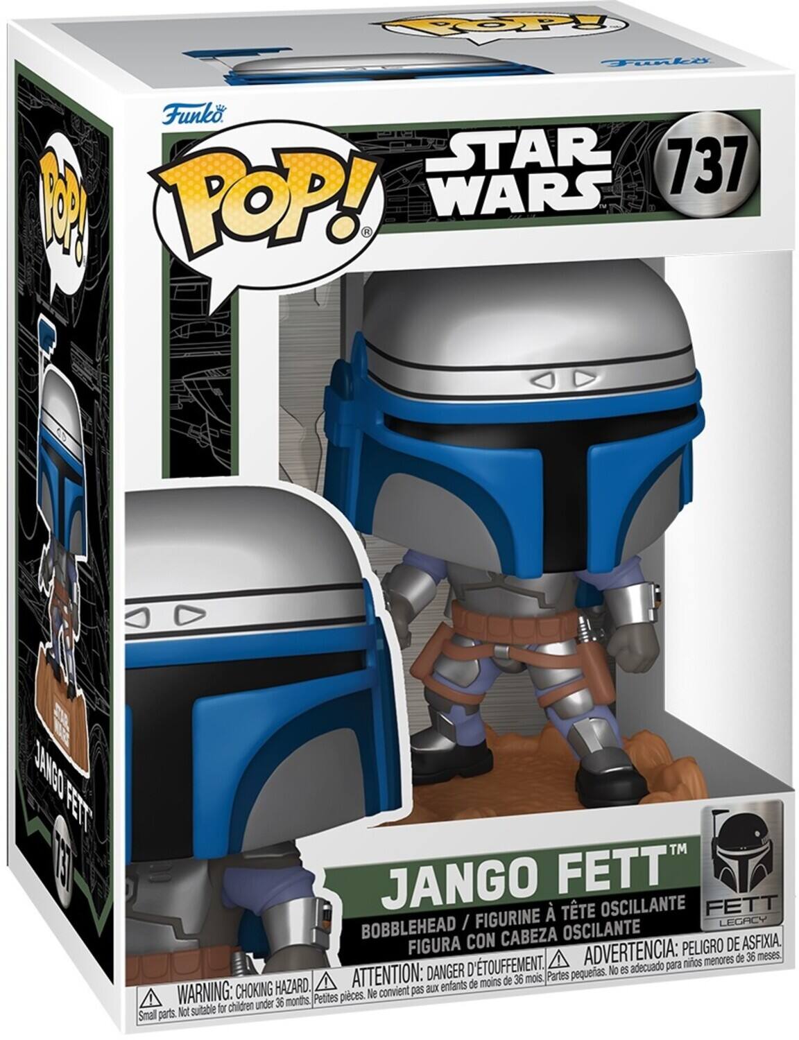 Funko. STAR 737 M POP! WARS K SAIGO FETT  JANGO FETT  TTE OSCILANTE FETT BOBBLEHEAD / FIGURINE OSCILANTE LECHCY FIGURA CON CABEZA PELIGRO DE ASFIXIA. TOUFFEMENT. ADVERTENCIA: para nios menores de 36 meses. DANGER D pequeas. No es ena HAZARD. ATTENTION: aux enfants de moins de 36 mois Partes WARNING: CHOKING Petites pieces. Ne convient pas children under 36 months. Not sutable for Small parts.