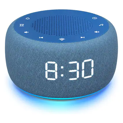 Front. Dazzed Corner - 2-in-1 Sound Machine & Alarm Clock, 30-Level Volume, Sleep Timer - Blue.