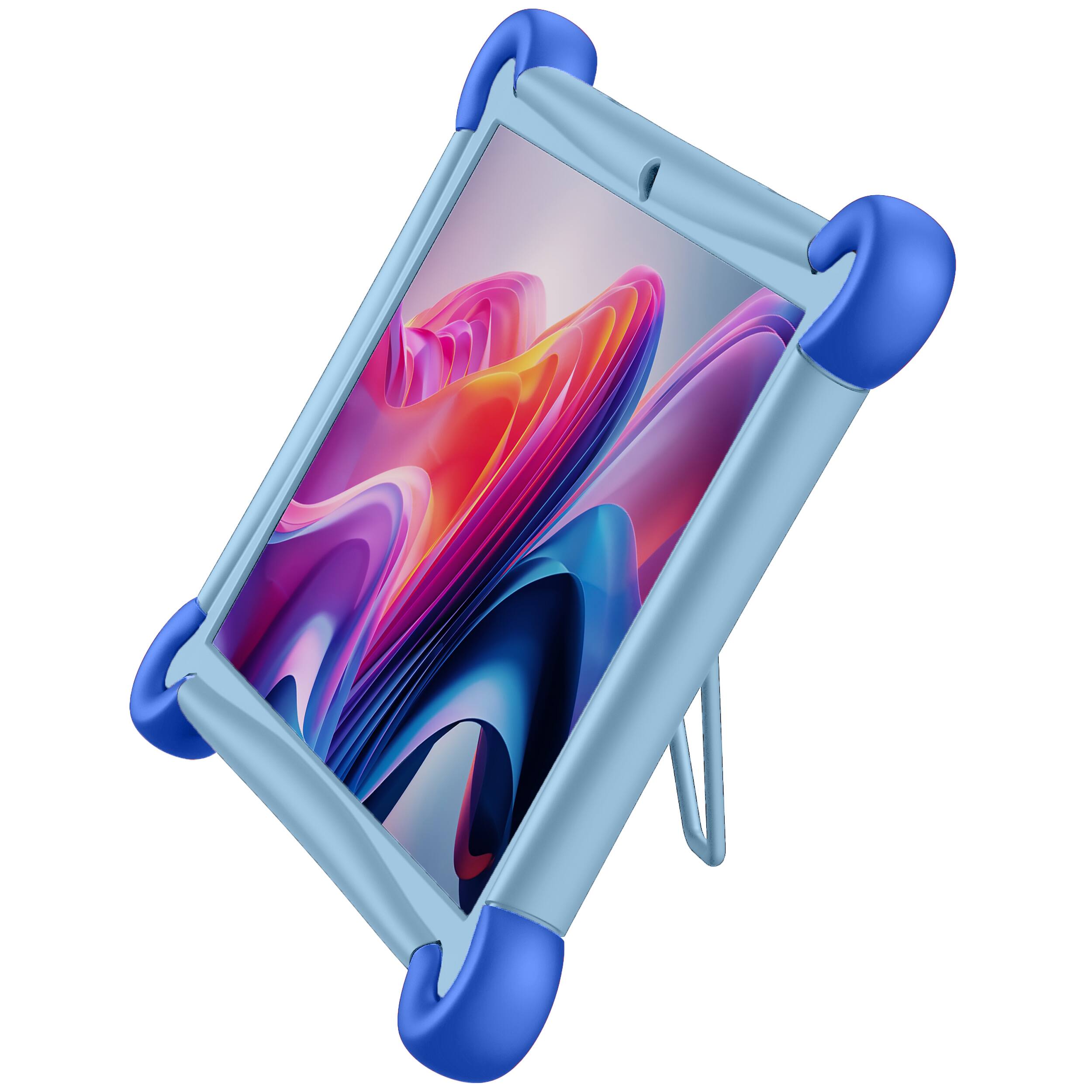 Front. Visual Land - 10" 128GB Tablet - Hybrid Adult/Kids - MediaTek Octa-Core - HD Display - Android 15 - Google Kids Space - w/ Bumper Case - Blue.