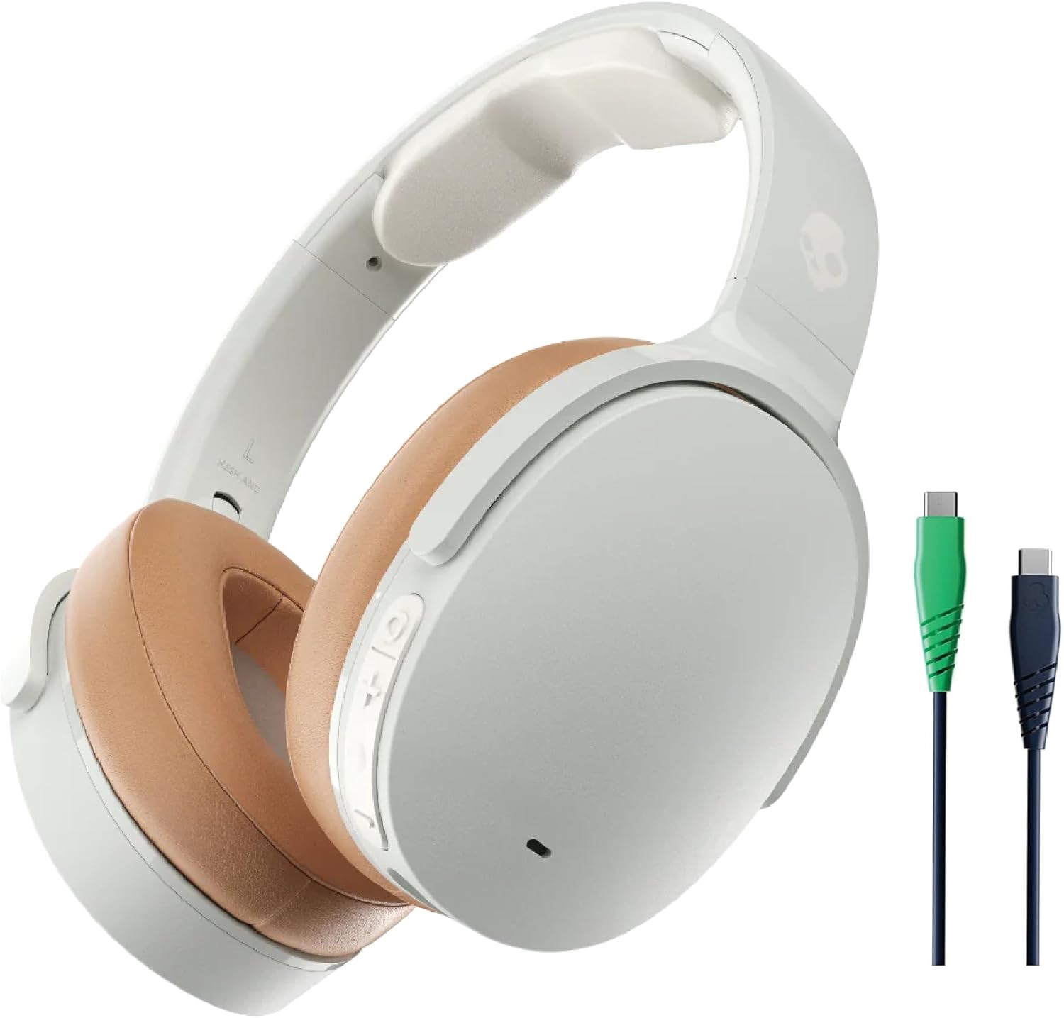 Skullcandy - Hesh ANC wireless headphones with noise cancelling, 22hr battery, foldable design, mic, and Bluetooth for iOS/Android - Mod White