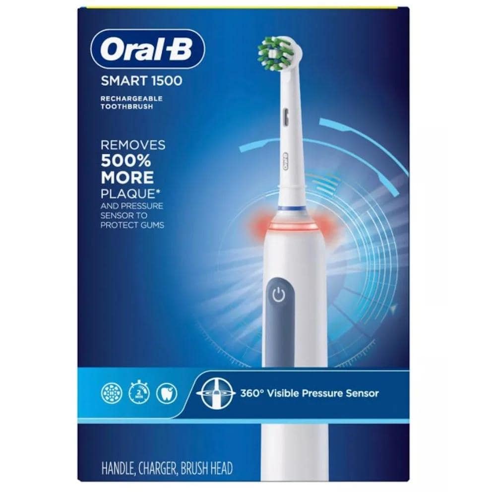 Oral-B - Smart 1500 Electric Power Rechargeable Battery Toothbrush, Blue