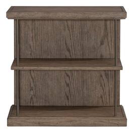 Liberty Furniture Industries - City Scape Metal Accent Oak Wood Chair Side Table for Living Room - Burnished Beige