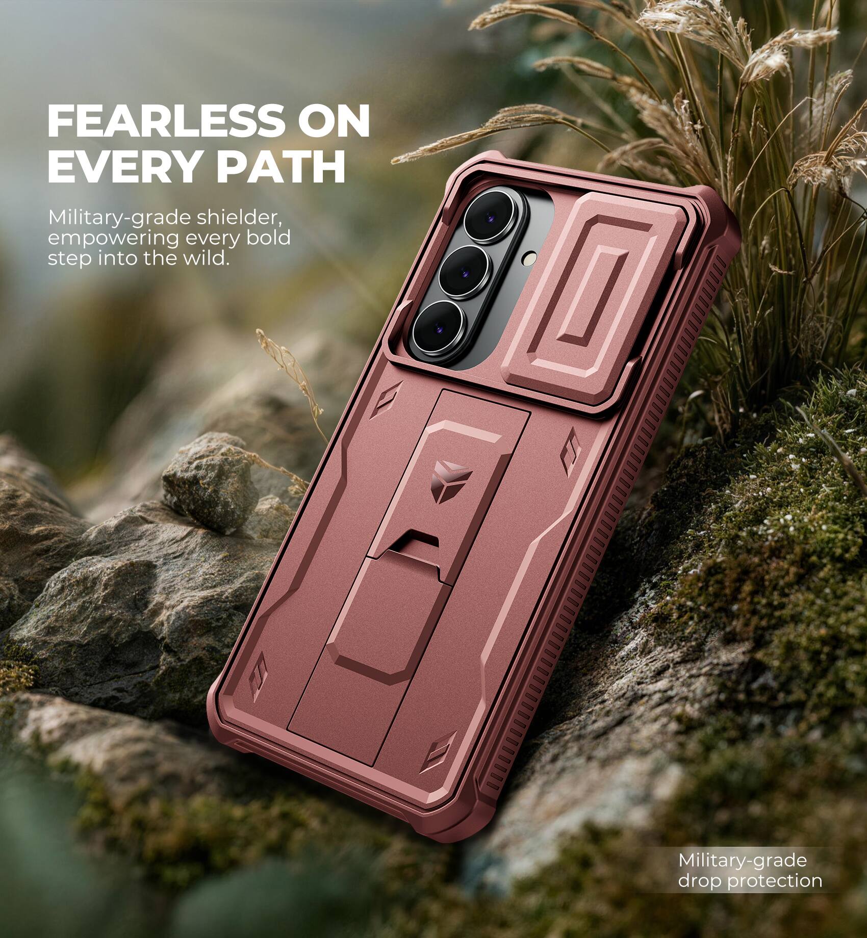 FEARLESS ON EVERY PATH

Military-grade shielder, empowering every bold step into the wild.

Military-grade drop protection