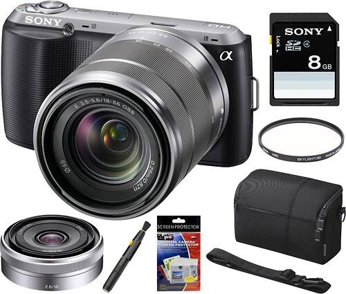 Sony Nex C3k 16 2 Megapixel Digital Camera With 18 55mm Lens Black Asonnexc3kbk2 Best Buy