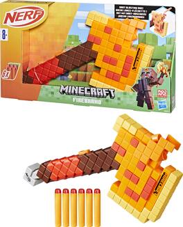 Hasbro - Nerf - Minecraft Firebrand Dart Blasting Axe - COLLECTIBLES - Multicolor