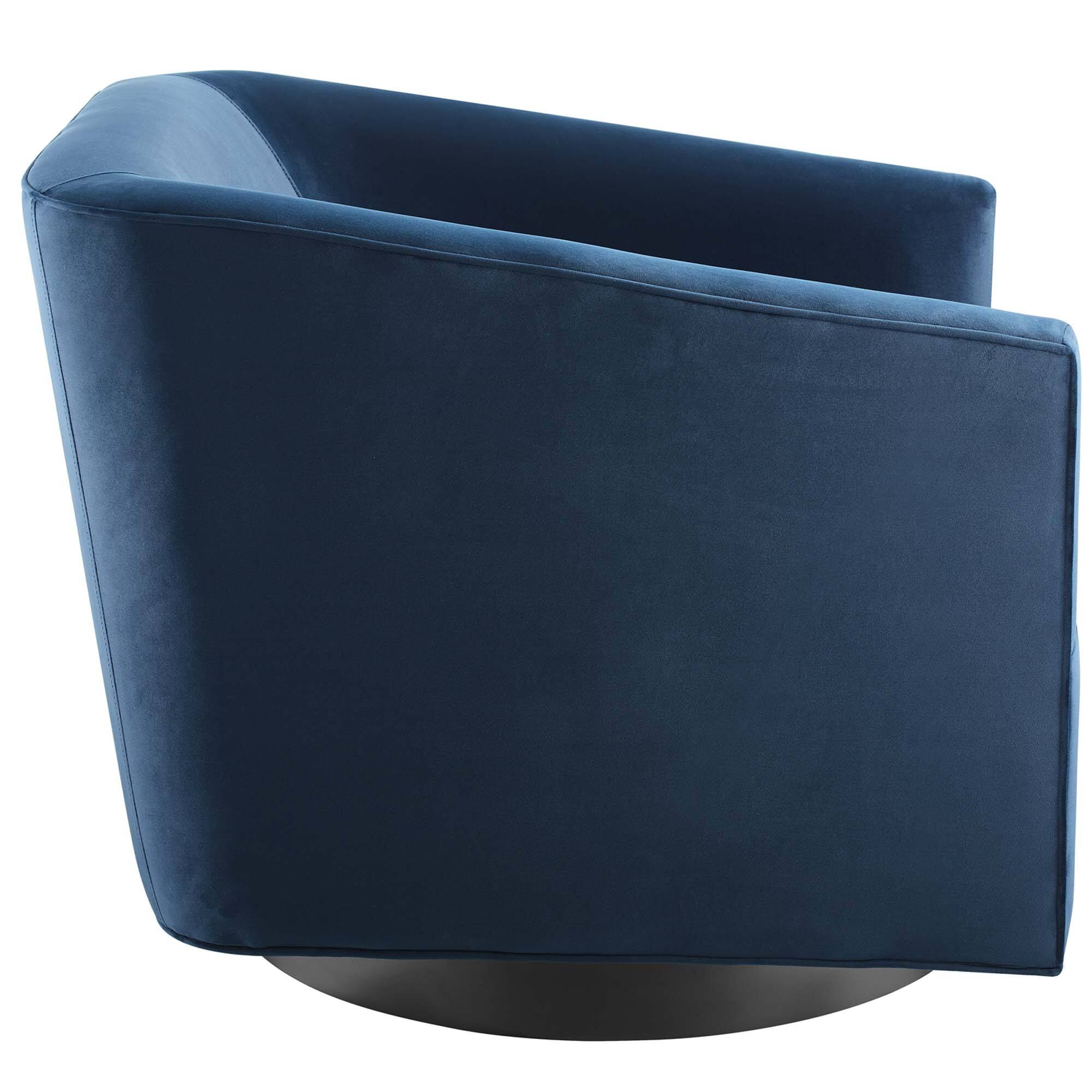 Left. Modway - Twist Performance Velvet Swivel Chair Set of 2 by Modway - Midnight Blue.