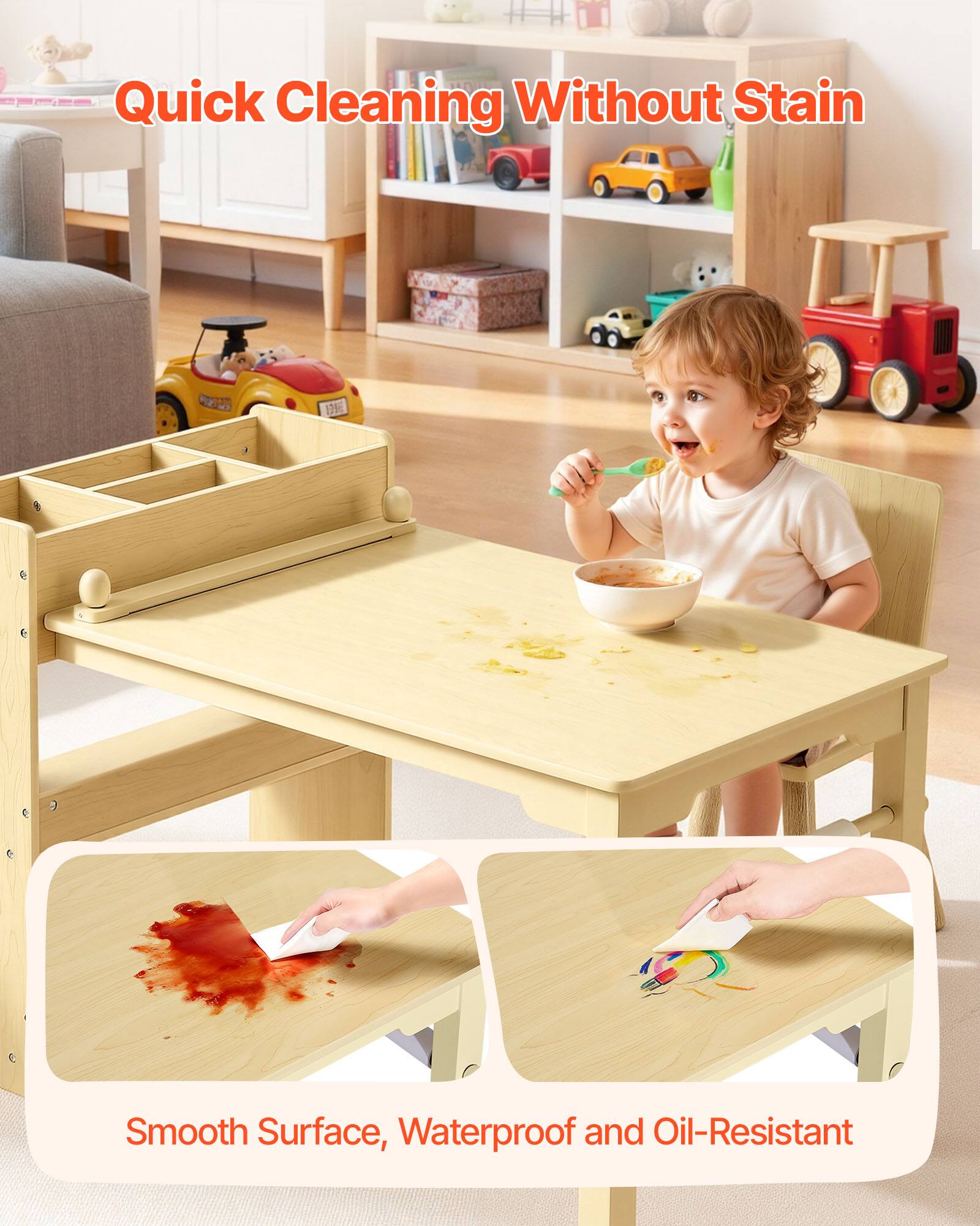 Quick Cleaning Without Stain

Smooth Surface, Waterproof and Oil-Resistant