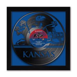 Sporticulture - Kansas Jayhawks Framed 13" x 13" Vinyl Record Art Print - Blue