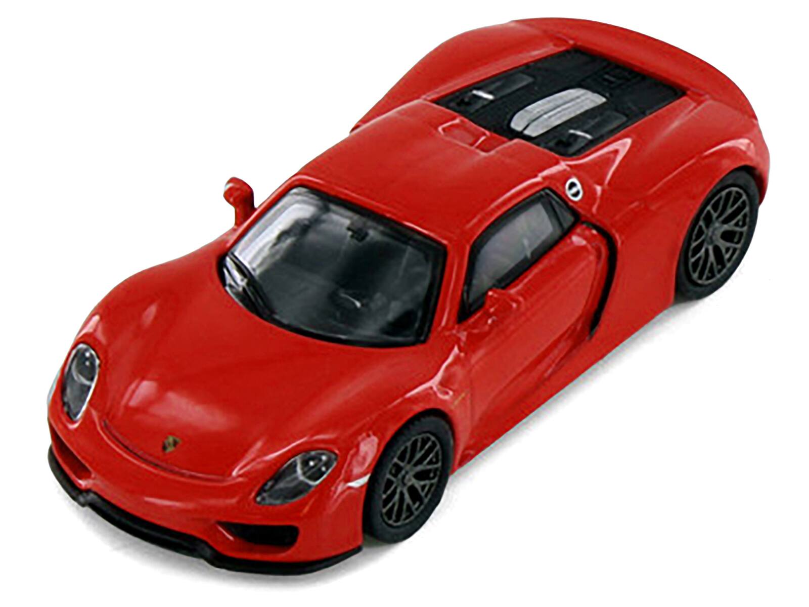 Alt View 1. PosterCars - Porsche 918 Spyder Guards Red "Hypercar League Collection" 1/64 Diecast Model Car by PosterCars.